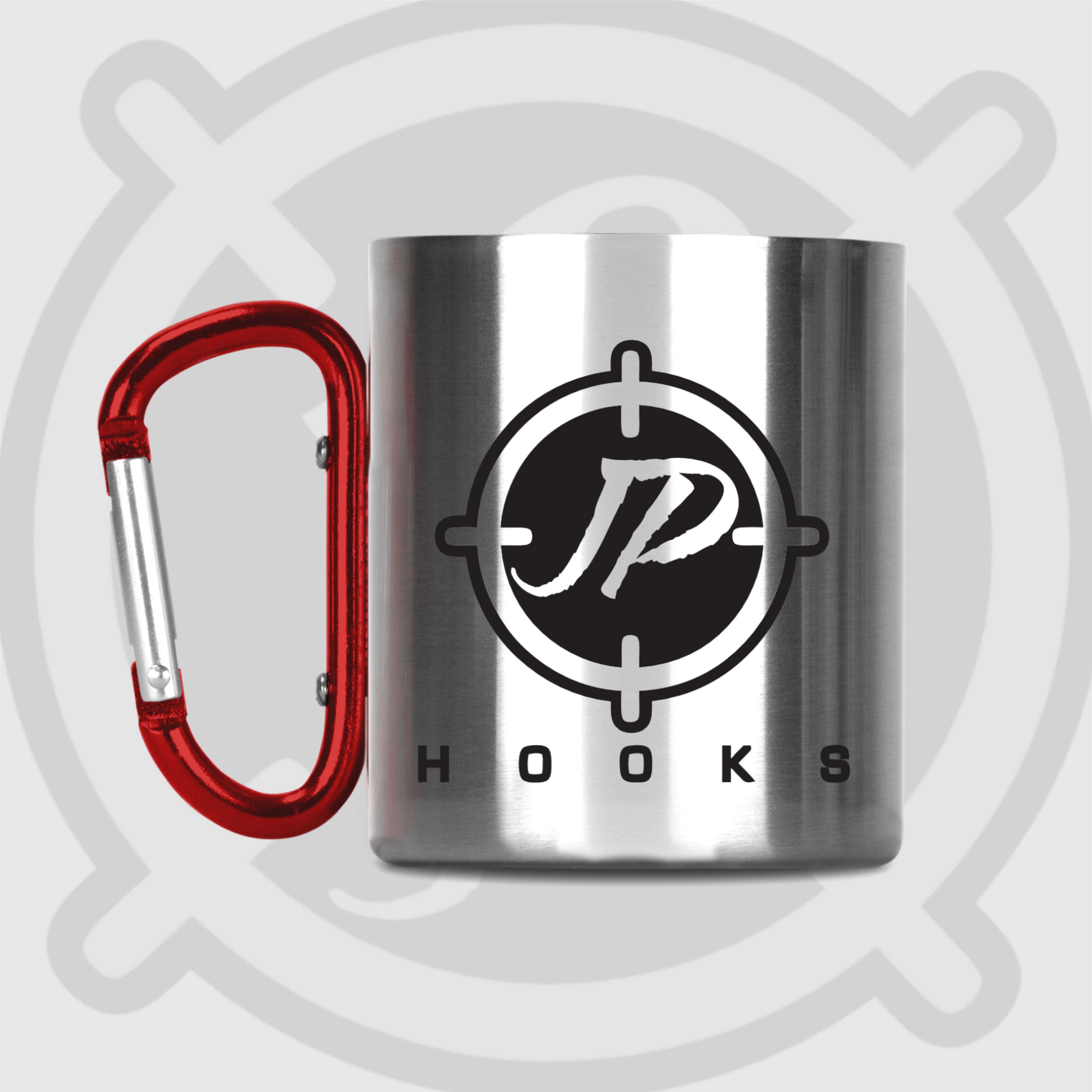 J Precision Metal Carabiner Mug Minimal Logo